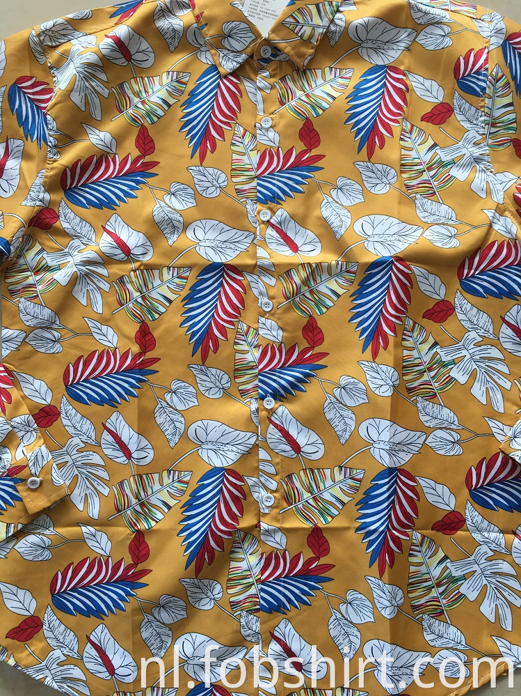 Cotton Print Hawaii Shirt 133x72